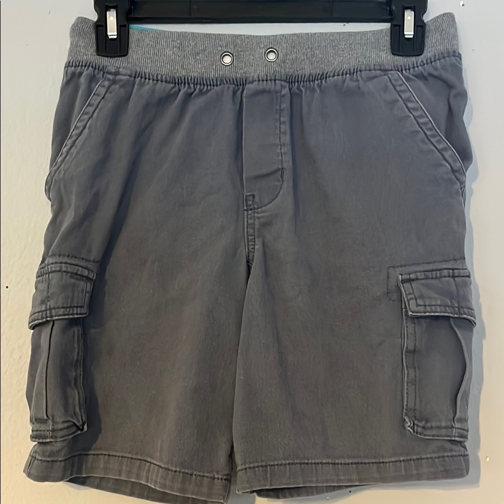 Boys Wonder Nation light grey/blue Cargo Shorts Elastic Waistband Relaxed Fit